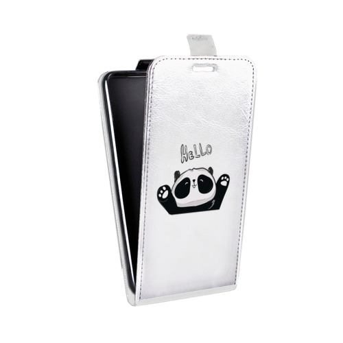 Дизайнерский вертикальный чехол-книжка для Lenovo A6000 Прозрачные панды - смайлики