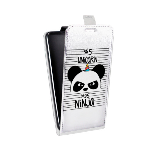 Дизайнерский вертикальный чехол-книжка для HTC Desire 400 Прозрачные панды - смайлики
