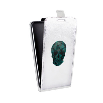 Дизайнерский вертикальный чехол-книжка для Alcatel One Touch Pop D5 Прозрачные черепа 2 (на заказ)