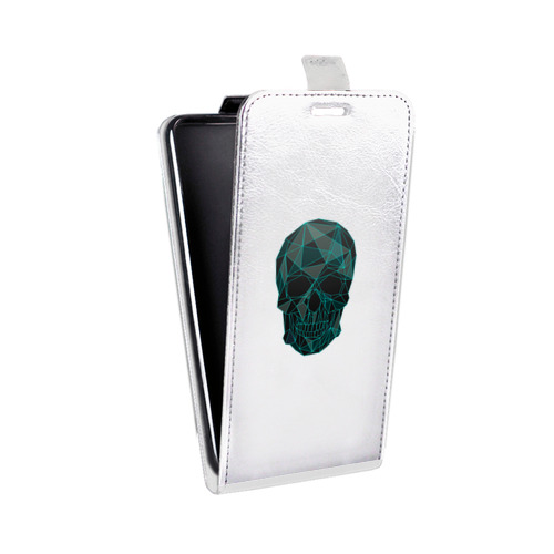 Дизайнерский вертикальный чехол-книжка для Huawei P30 Прозрачные черепа 2
