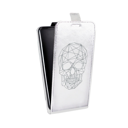 Дизайнерский вертикальный чехол-книжка для Huawei Mate 10 Прозрачные черепа 2