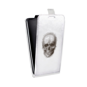 Дизайнерский вертикальный чехол-книжка для Sony Xperia E5 прозрачные череп (на заказ)