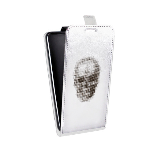 Дизайнерский вертикальный чехол-книжка для Realme C11 прозрачные череп