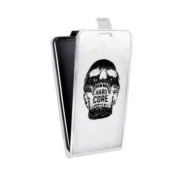 Дизайнерский вертикальный чехол-книжка для Alcatel One Touch Pop D5 прозрачные черепа  (на заказ)