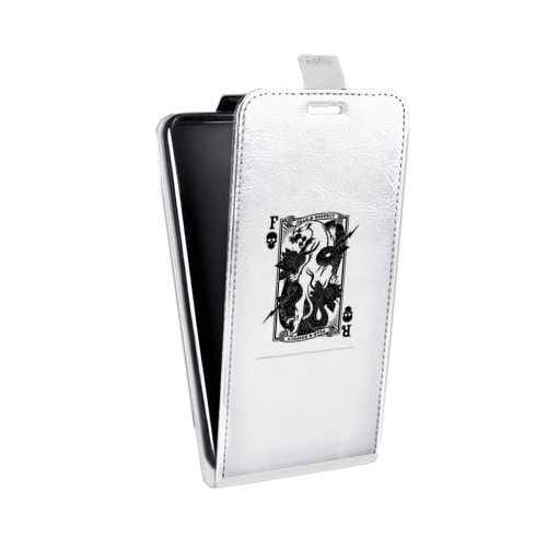 Дизайнерский вертикальный чехол-книжка для HTC Desire 530 прозрачные черепа 4