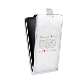 Дизайнерский вертикальный чехол-книжка для Huawei P10 Lite прозрачные черепа 4 (на заказ)
