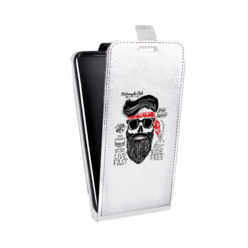 Дизайнерский вертикальный чехол-книжка для Samsung Galaxy S5 (Duos) прозрачные черепа  (на заказ)