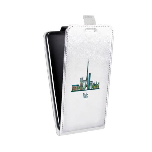 Дизайнерский вертикальный чехол-книжка для HTC One A9 Прозрачные париж