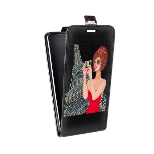 Дизайнерский вертикальный чехол-книжка для Realme 7 Pro Прозрачные париж