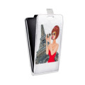 Дизайнерский вертикальный чехол-книжка для Huawei Honor 6C Прозрачные париж