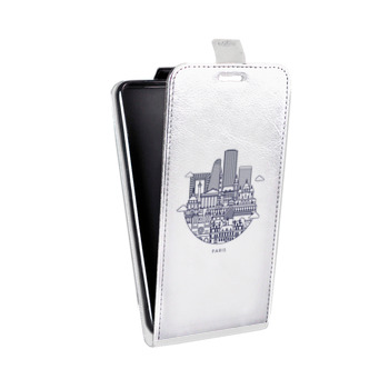 Дизайнерский вертикальный чехол-книжка для HTC U12 Plus Прозрачные париж (на заказ)