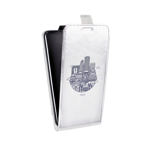 Дизайнерский вертикальный чехол-книжка для Realme 5 Прозрачные париж