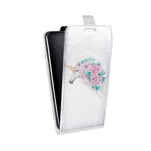 Дизайнерский вертикальный чехол-книжка для ASUS ZenFone 3 Max ZC553KL Прозрачные цветочки