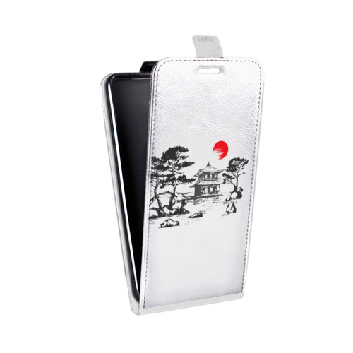 Дизайнерский вертикальный чехол-книжка для Alcatel 3 Прозрачная япония