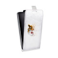 Дизайнерский вертикальный чехол-книжка для Huawei Honor 10i Прозрачные тигры