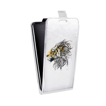 Дизайнерский вертикальный чехол-книжка для Xiaomi RedMi Note 4 Прозрачные тигры (на заказ)