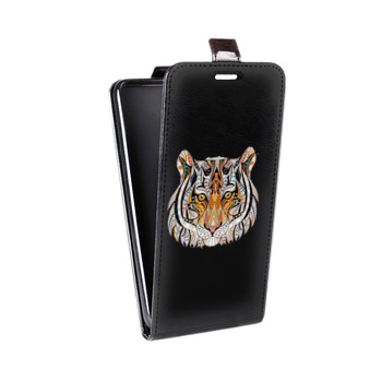 Дизайнерский вертикальный чехол-книжка для Huawei Honor 9X Lite Прозрачные тигры (на заказ)