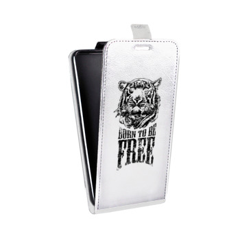 Дизайнерский вертикальный чехол-книжка для Huawei Honor 6C Pro Прозрачные тигры (на заказ)