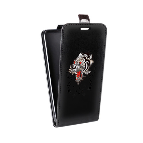 Дизайнерский вертикальный чехол-книжка для ASUS ZenFone 5 Lite Прозрачный тигр