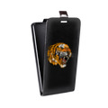 Дизайнерский вертикальный чехол-книжка для LG G7 Fit Прозрачный тигр