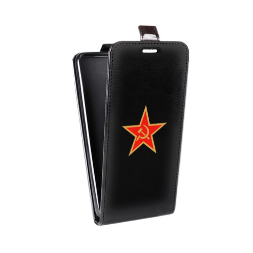 Дизайнерский вертикальный чехол-книжка для HTC Desire 516 Флаг СССР