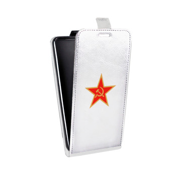 Дизайнерский вертикальный чехол-книжка для Samsung Galaxy S5 (Duos) Флаг СССР (на заказ)