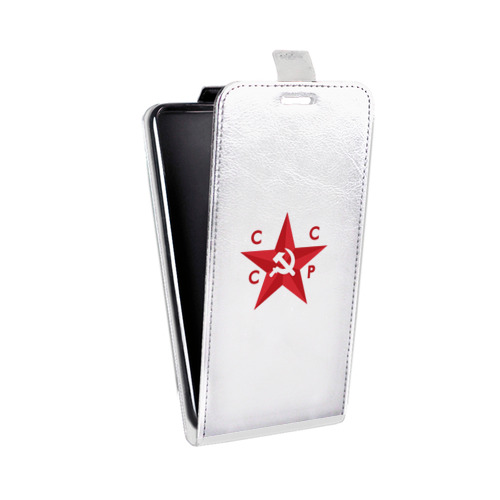 Дизайнерский вертикальный чехол-книжка для Alcatel Pop 4 Plus Флаг СССР