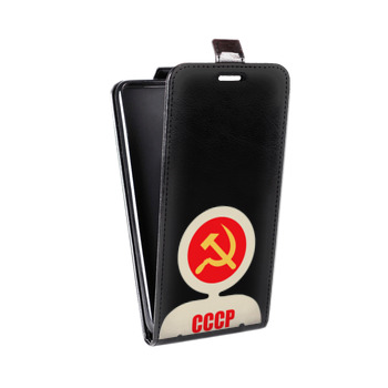 Дизайнерский вертикальный чехол-книжка для HTC Desire V Флаг СССР (на заказ)