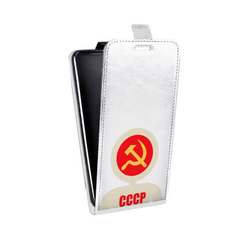 Дизайнерский вертикальный чехол-книжка для OnePlus 5 Флаг СССР (на заказ)