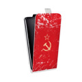Дизайнерский вертикальный чехол-книжка для Huawei P30 Lite Флаг СССР