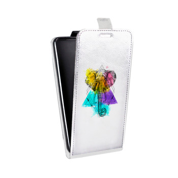 Дизайнерский вертикальный чехол-книжка для Iphone 7 Plus / 8 Plus Прозрачные слоны (на заказ)