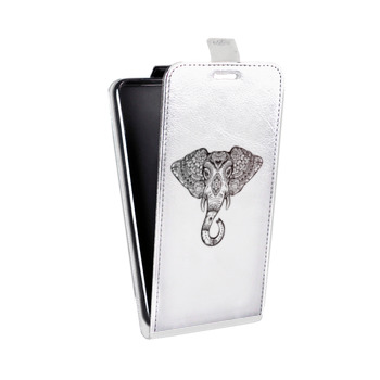 Дизайнерский вертикальный чехол-книжка для Sony Xperia Z3 Прозрачные слоны (на заказ)