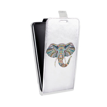 Дизайнерский вертикальный чехол-книжка для Huawei Honor 7A Прозрачные слоны (на заказ)