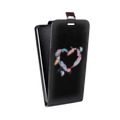 Дизайнерский вертикальный чехол-книжка для Realme 7 Pro Прозрачные сердечки