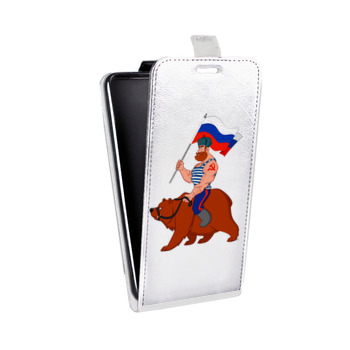 Дизайнерский вертикальный чехол-книжка для Xiaomi RedMi Note 4 Российский флаг (на заказ)