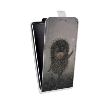 Дизайнерский вертикальный чехол-книжка для Alcatel One Touch Pop D5 Ежик в тумане (на заказ)