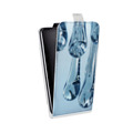 Дизайнерский вертикальный чехол-книжка для HTC 10 Абстракции Капли