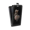 Дизайнерский вертикальный чехол-книжка для HTC Desire 200 прозрачный мадагаскар