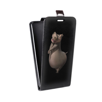 Дизайнерский вертикальный чехол-книжка для Samsung Galaxy Note 2 прозрачный мадагаскар (на заказ)