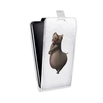 Дизайнерский вертикальный чехол-книжка для Samsung Galaxy S8 Plus прозрачный мадагаскар (на заказ)
