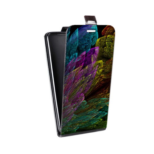 Дизайнерский вертикальный чехол-книжка для Microsoft Lumia 430 Dual SIM Красочные абстракции
