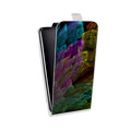 Дизайнерский вертикальный чехол-книжка для HTC Desire 400 Красочные абстракции