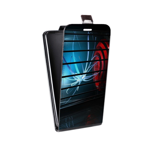 Дизайнерский вертикальный чехол-книжка для HTC Desire 530 Абстракции Неон