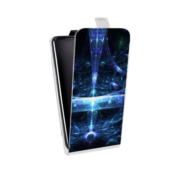 Дизайнерский вертикальный чехол-книжка для Samsung Galaxy Core Lite Абстракции Неон (на заказ)