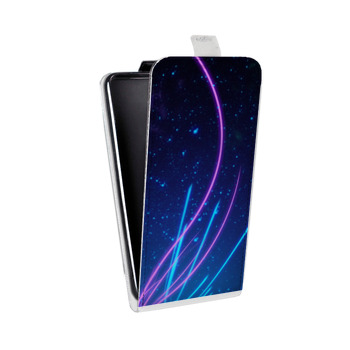 Дизайнерский вертикальный чехол-книжка для Samsung Galaxy S6 Edge Абстракции Неон (на заказ)