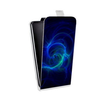 Дизайнерский вертикальный чехол-книжка для Samsung Galaxy A7 (2018) Абстракции Неон (на заказ)
