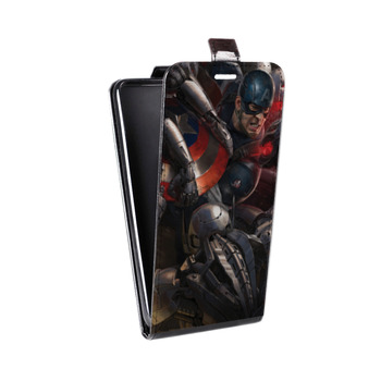 Дизайнерский вертикальный чехол-книжка для Huawei Honor 8s Мстители (на заказ)