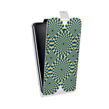 Дизайнерский вертикальный чехол-книжка для Alcatel One Touch Pop D5 Оптические иллюзии (на заказ)