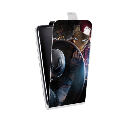 Дизайнерский вертикальный чехол-книжка для HTC Desire 601 Первый мститель: Противостояние