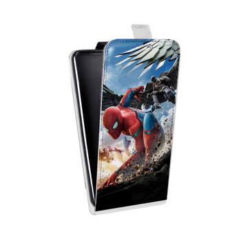 Дизайнерский вертикальный чехол-книжка для Sony Xperia XA Человек - паук (на заказ)